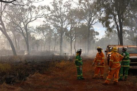 Participants after a prescribed burn